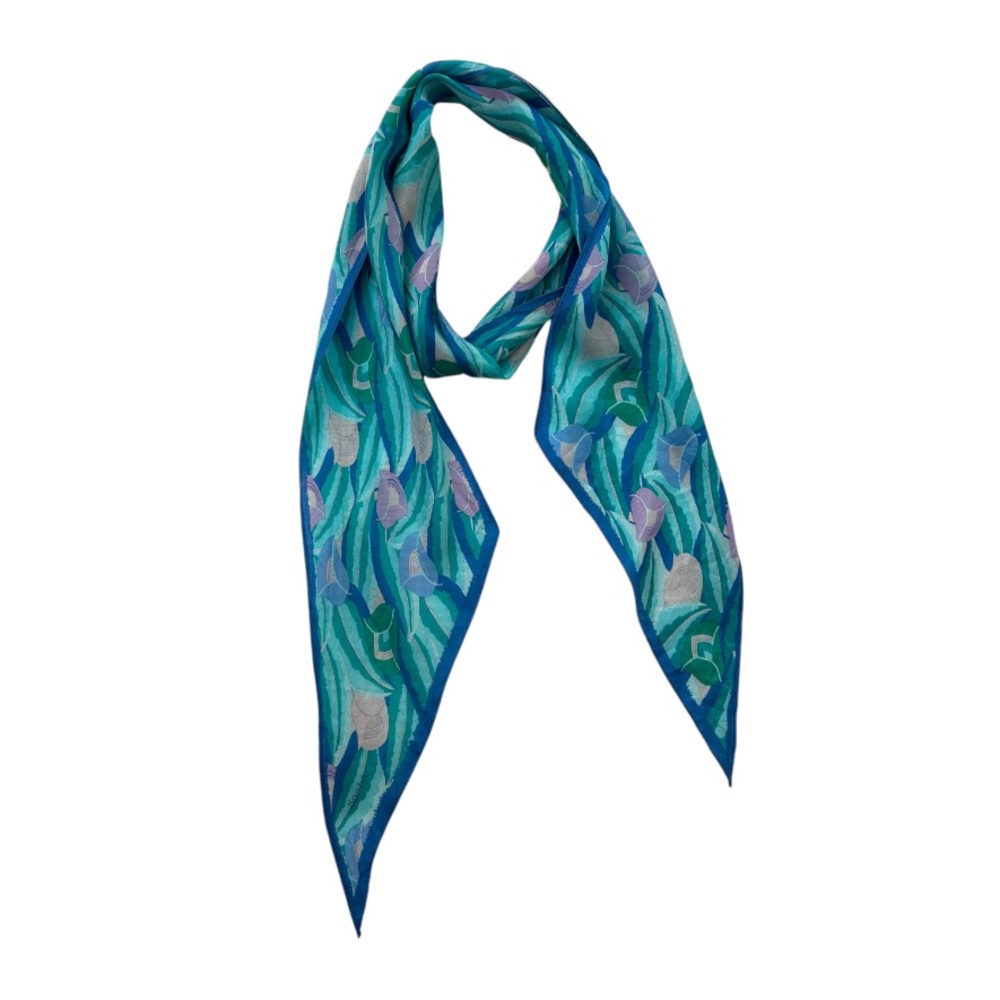 Vintage Sasha Silk Floral Print Scarf